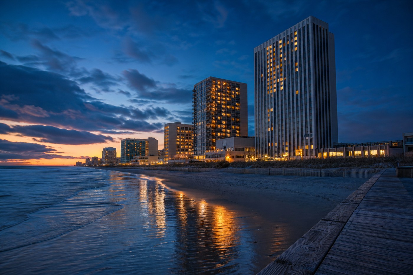 Casino district of Atlantic City, New Jersey
