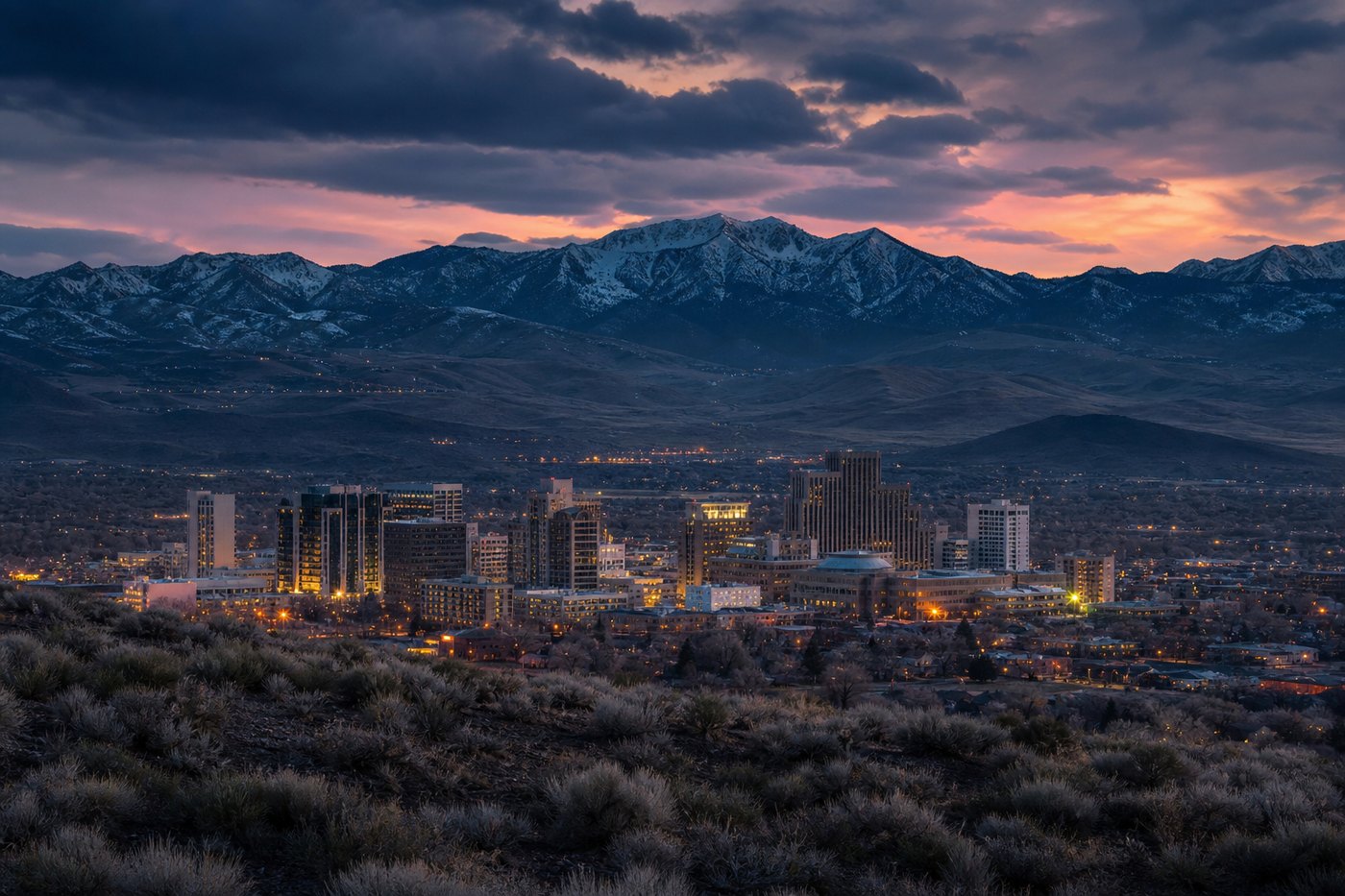 Casino district of Reno, Nevada