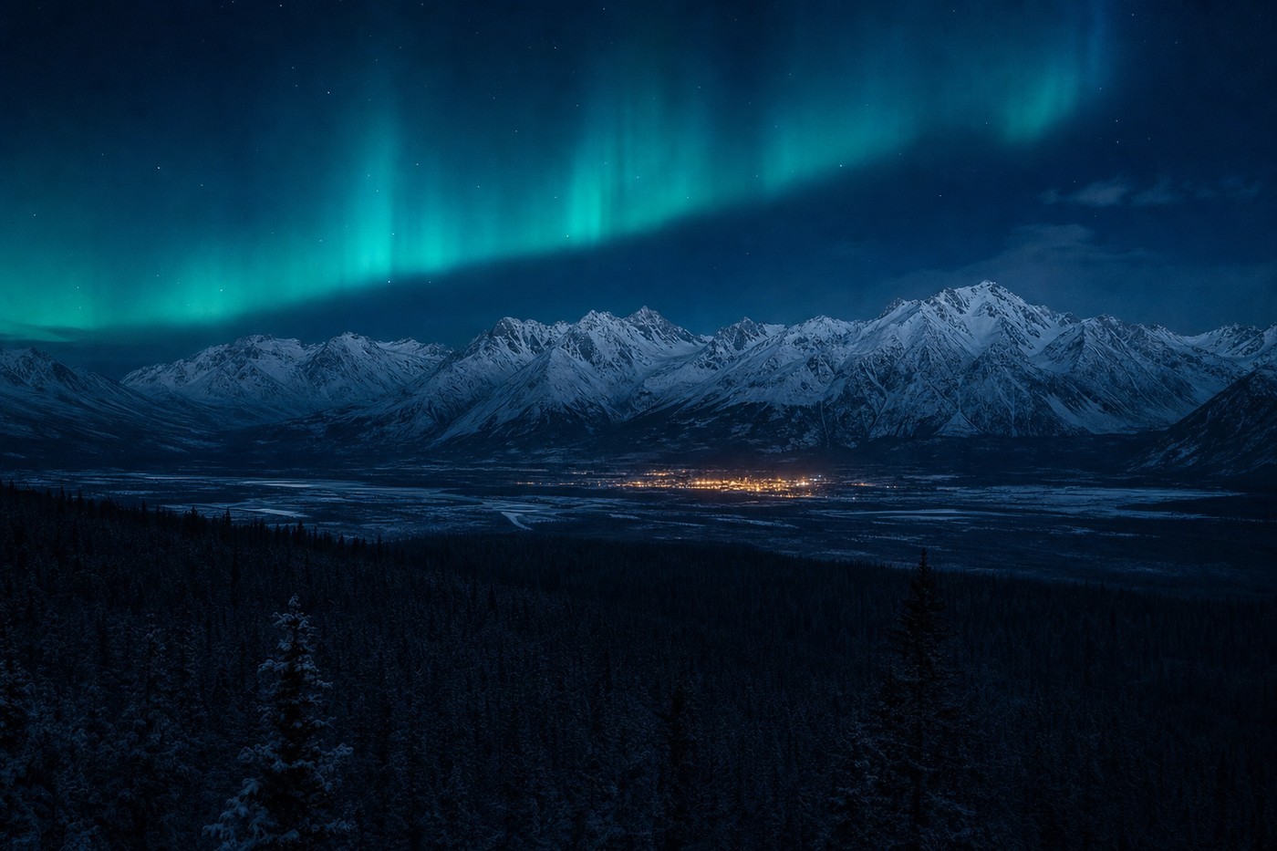 Casino-country landscape representative of Alaska
