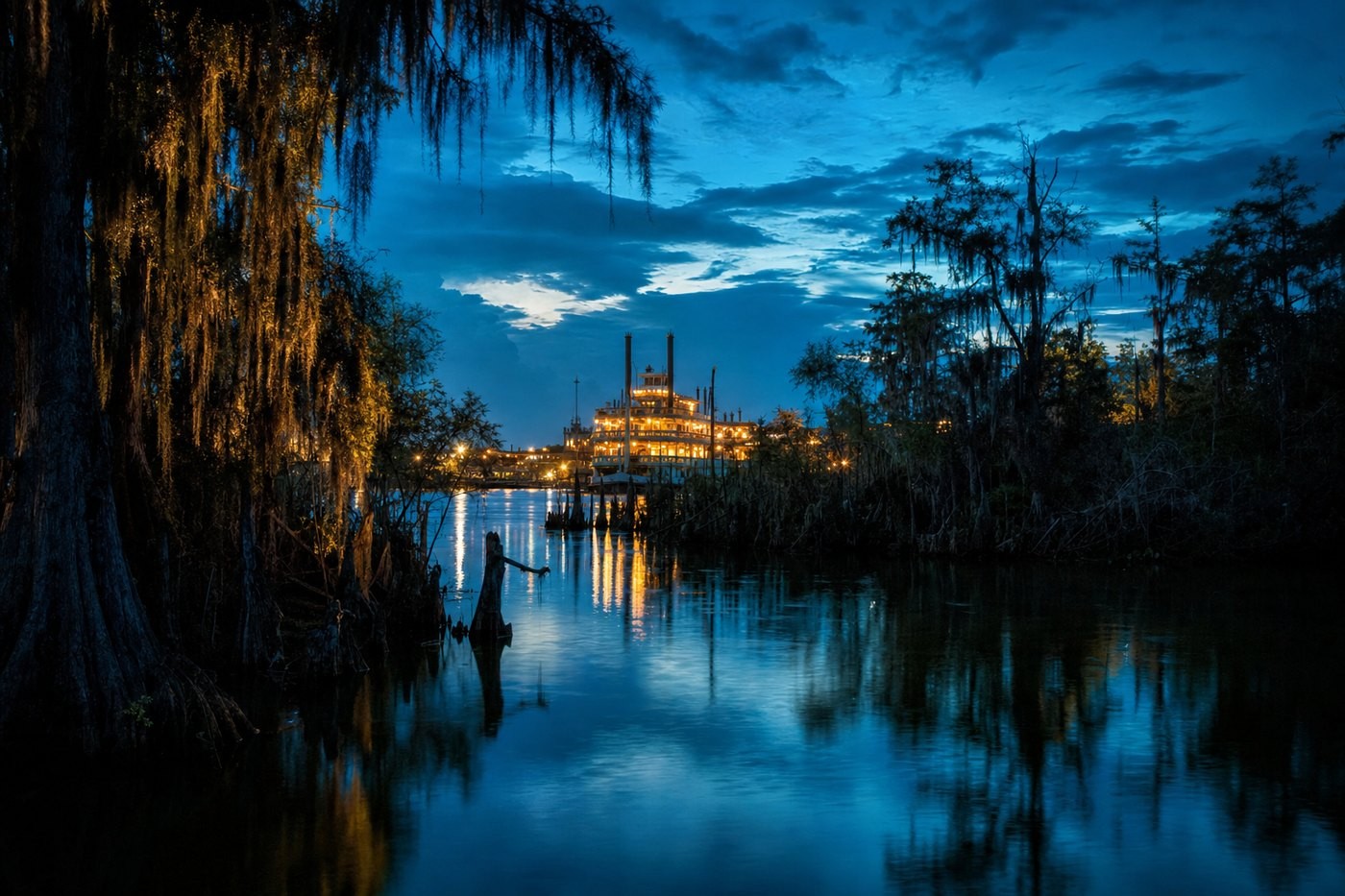 Casino-country landscape representative of Louisiana