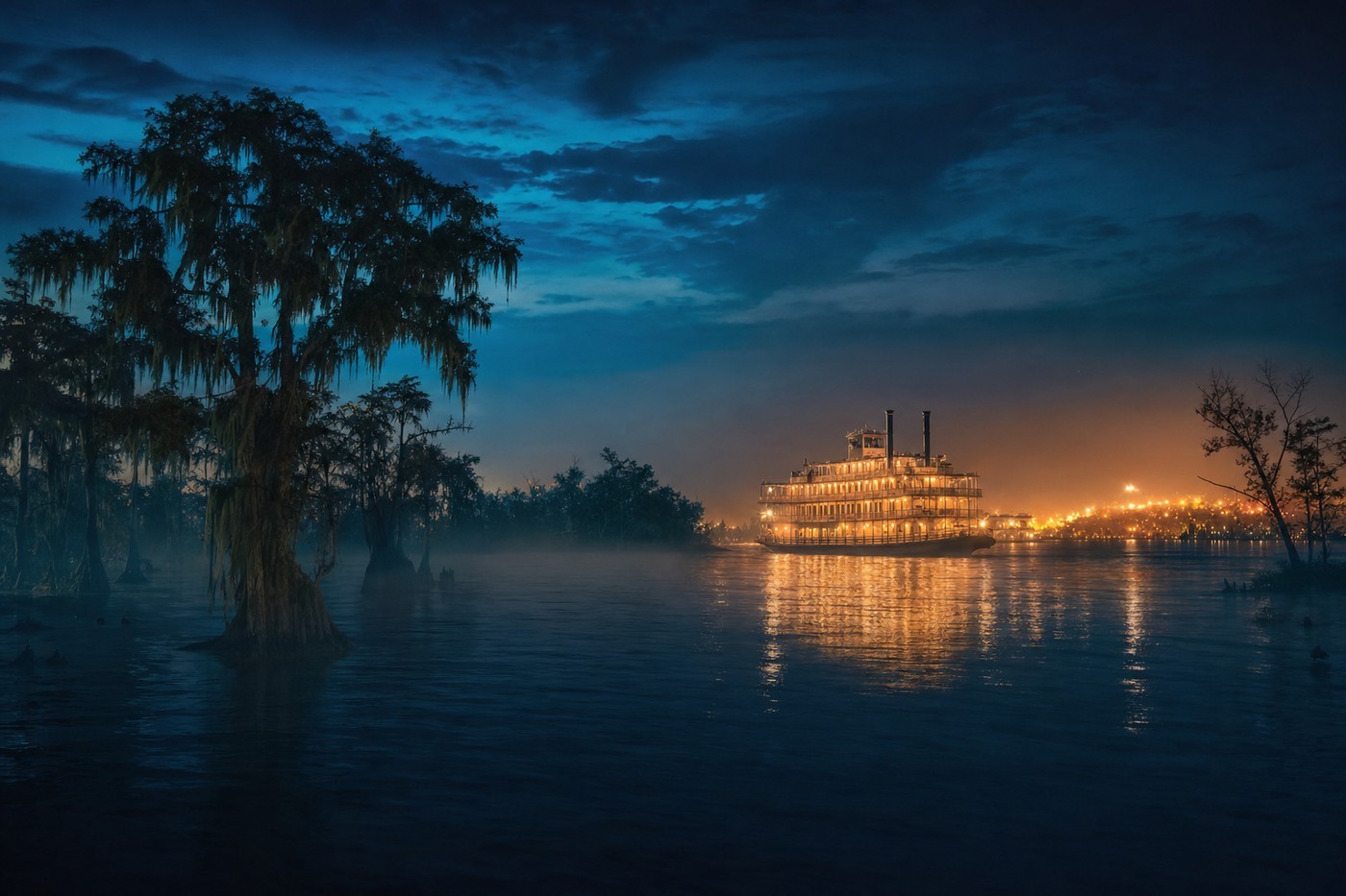 Casino-country landscape representative of Mississippi