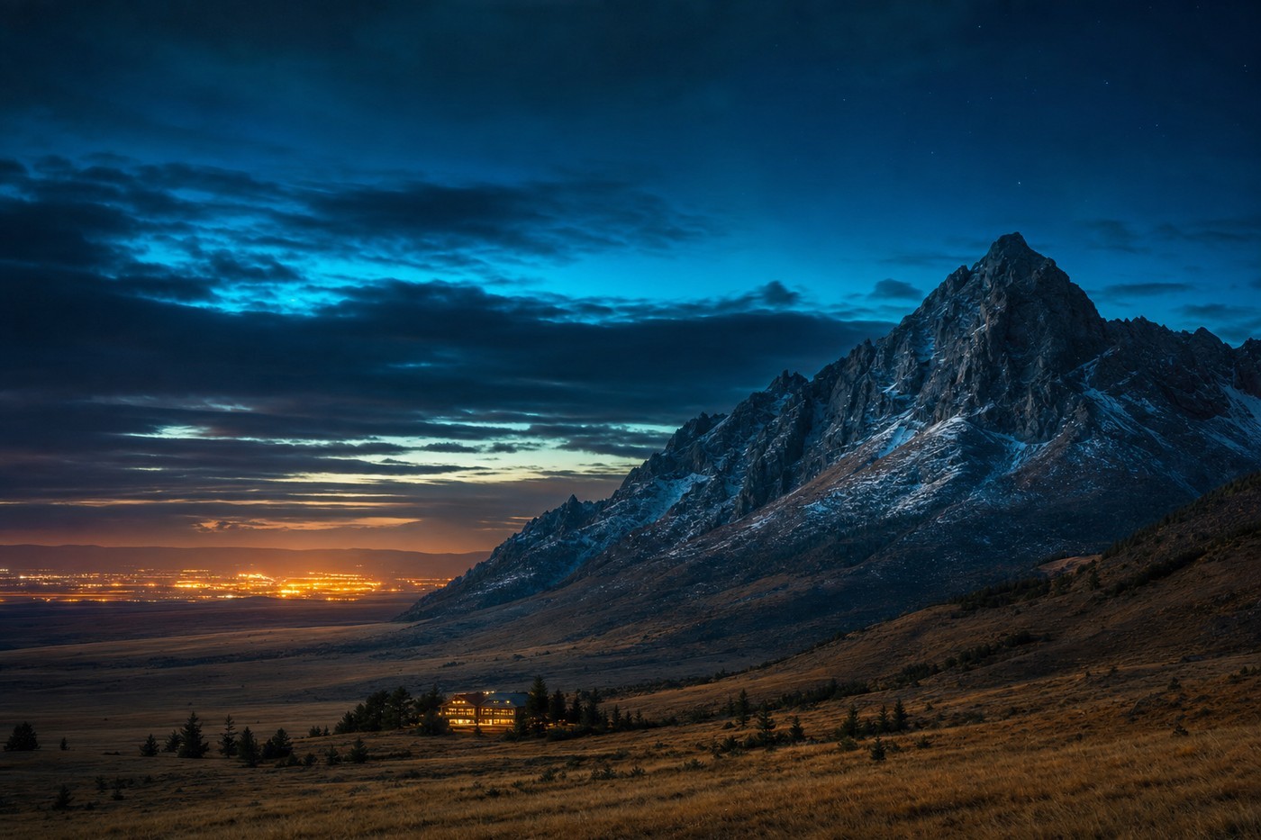 Casino-country landscape representative of Montana