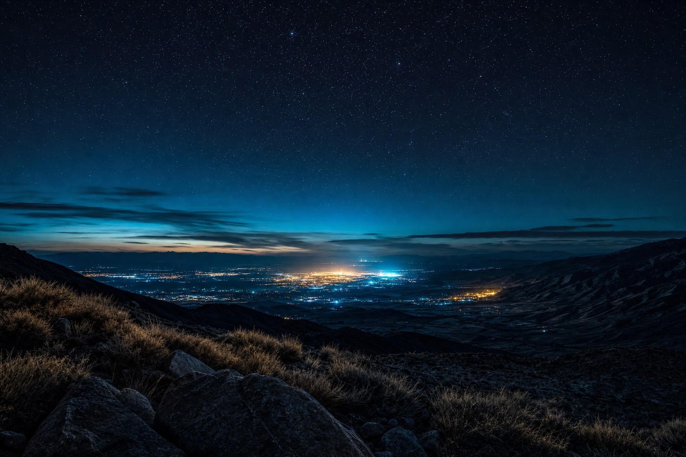 Casino-country landscape representative of Nevada