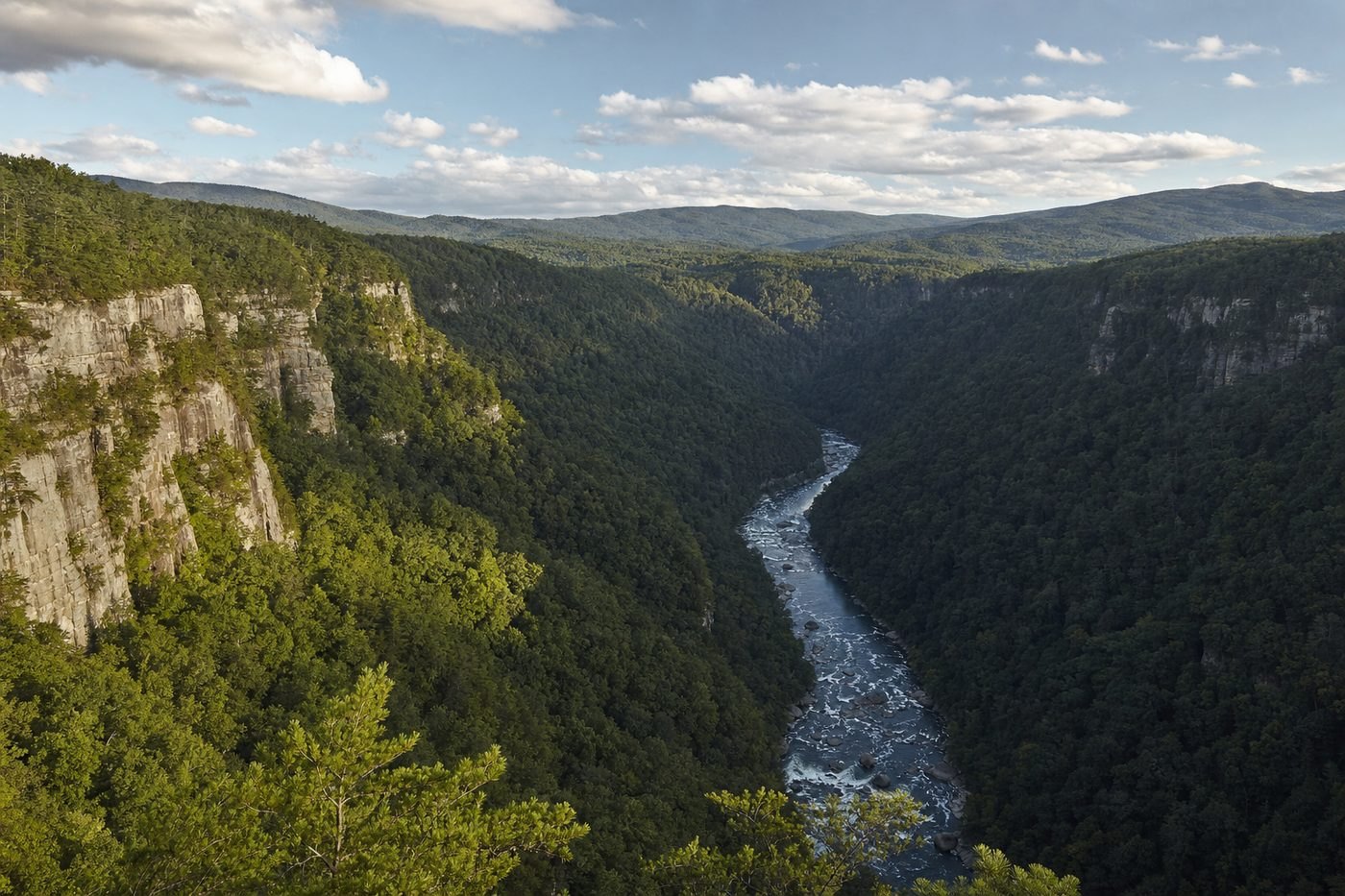 Casino-country landscape representative of West Virginia