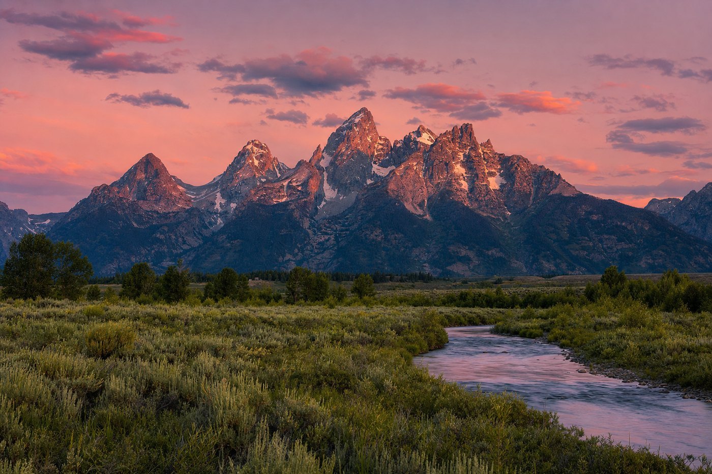 Casino-country landscape representative of Wyoming